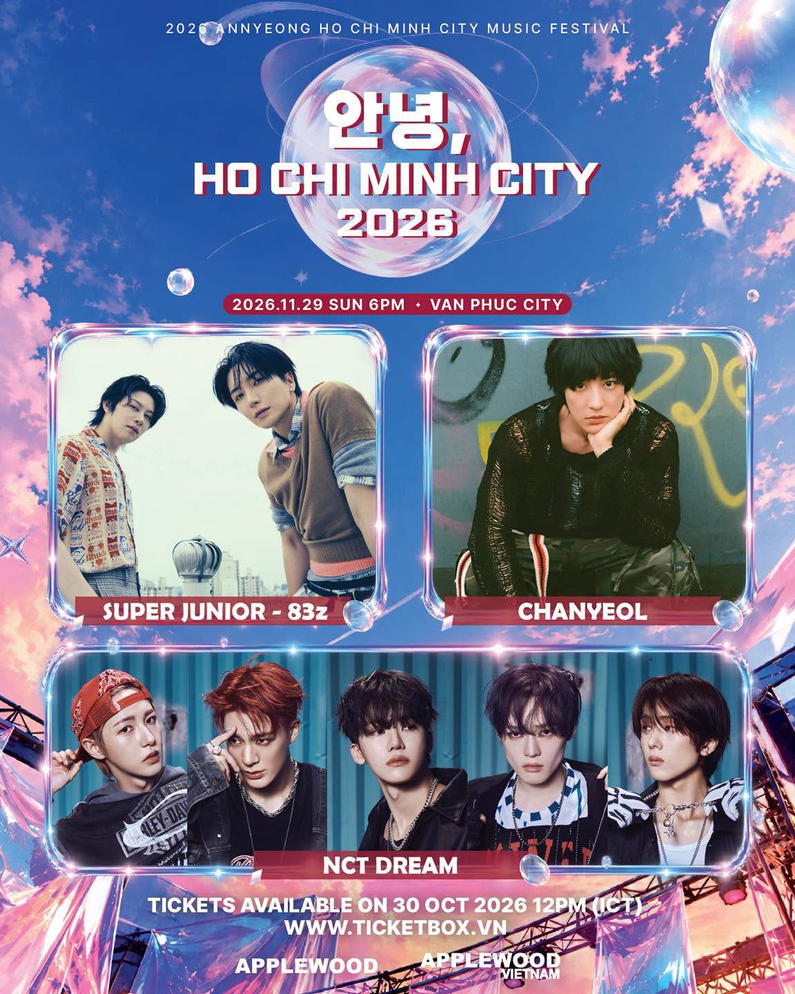 Poster 2026 ANNYEONG HO CHI MINH CITY MUSIC FESTIVAL