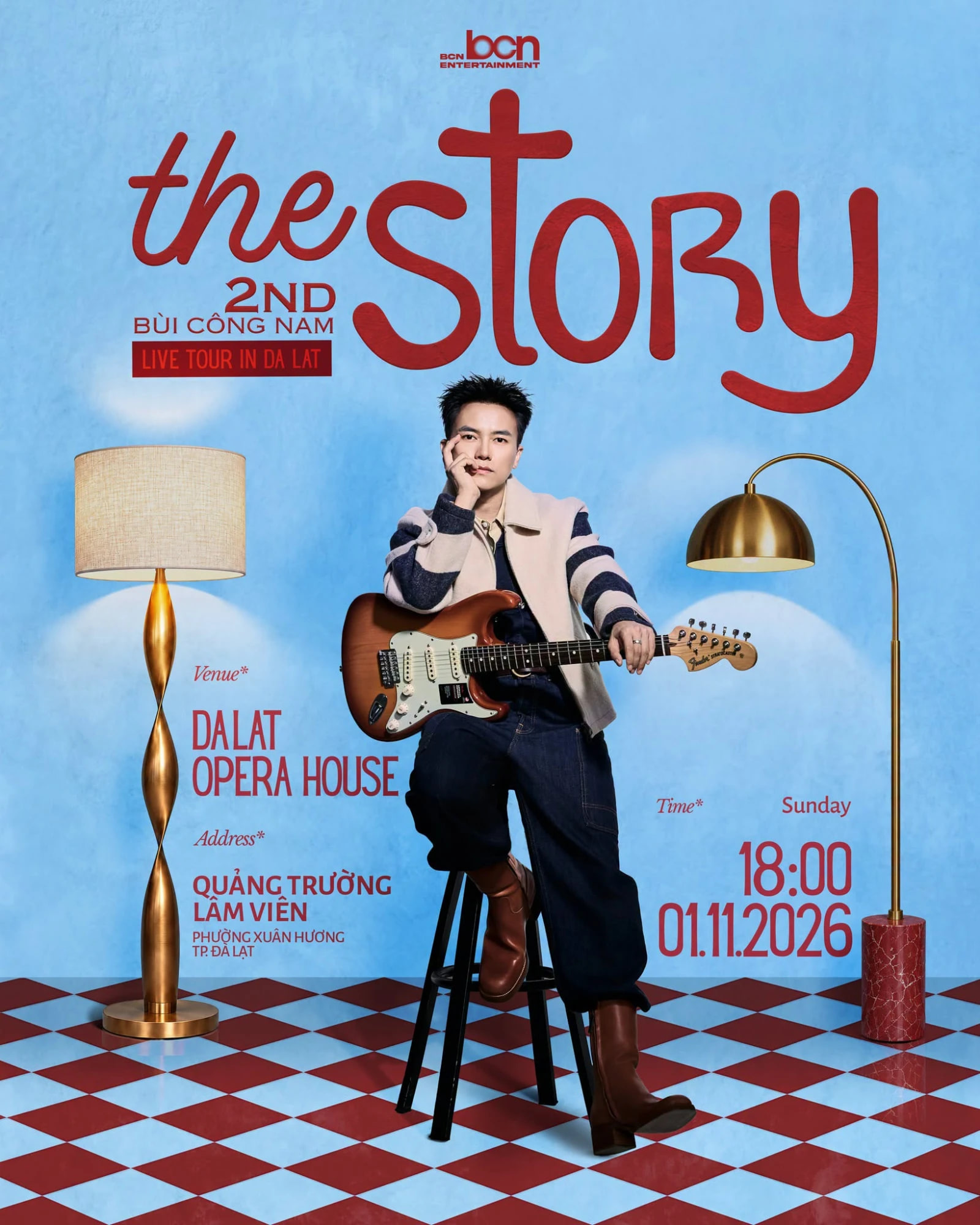 Poster BÙI CÔNG NAM – THE STORY 2ND LIVE TOUR IN DA LAT