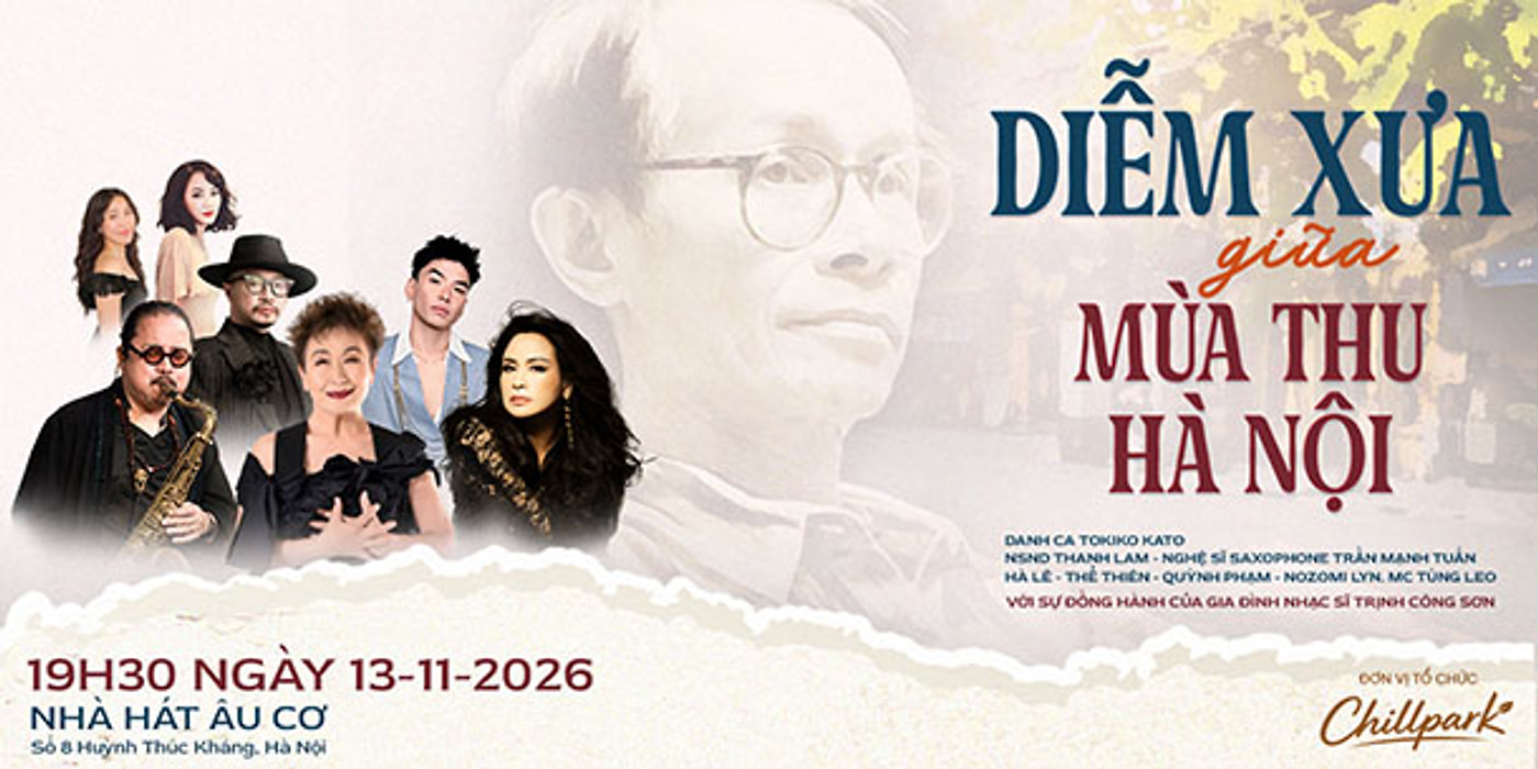 Poster Đêm nhạc Diễm Xưa Giữa Mùa Thu Hà Nội