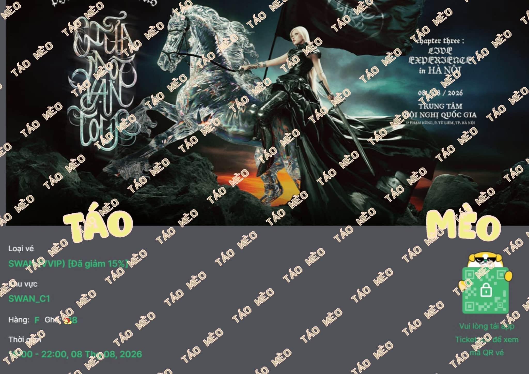 Booking confirmation 1: ‘GIỮA MỘT VẠN TOUR’ – PHÙNG KHÁNH LINH | CHAPTER THREE: LIVE EXPERIENCE IN HÀ NỘI