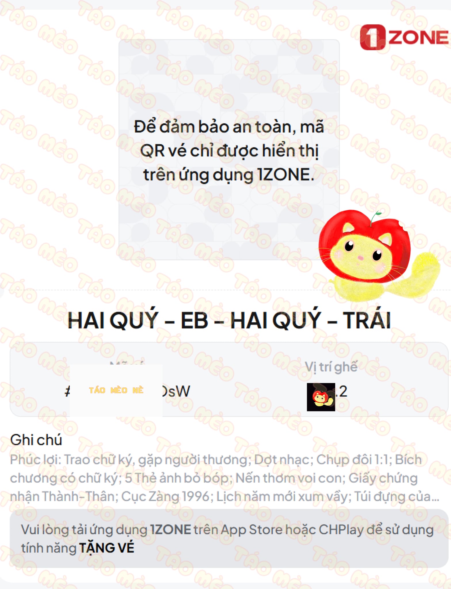 Booking confirmation 1: TIỆC THÀNH-THÂN: VƯƠNG BÌNH 💘 VOI CON (Mâm 1)