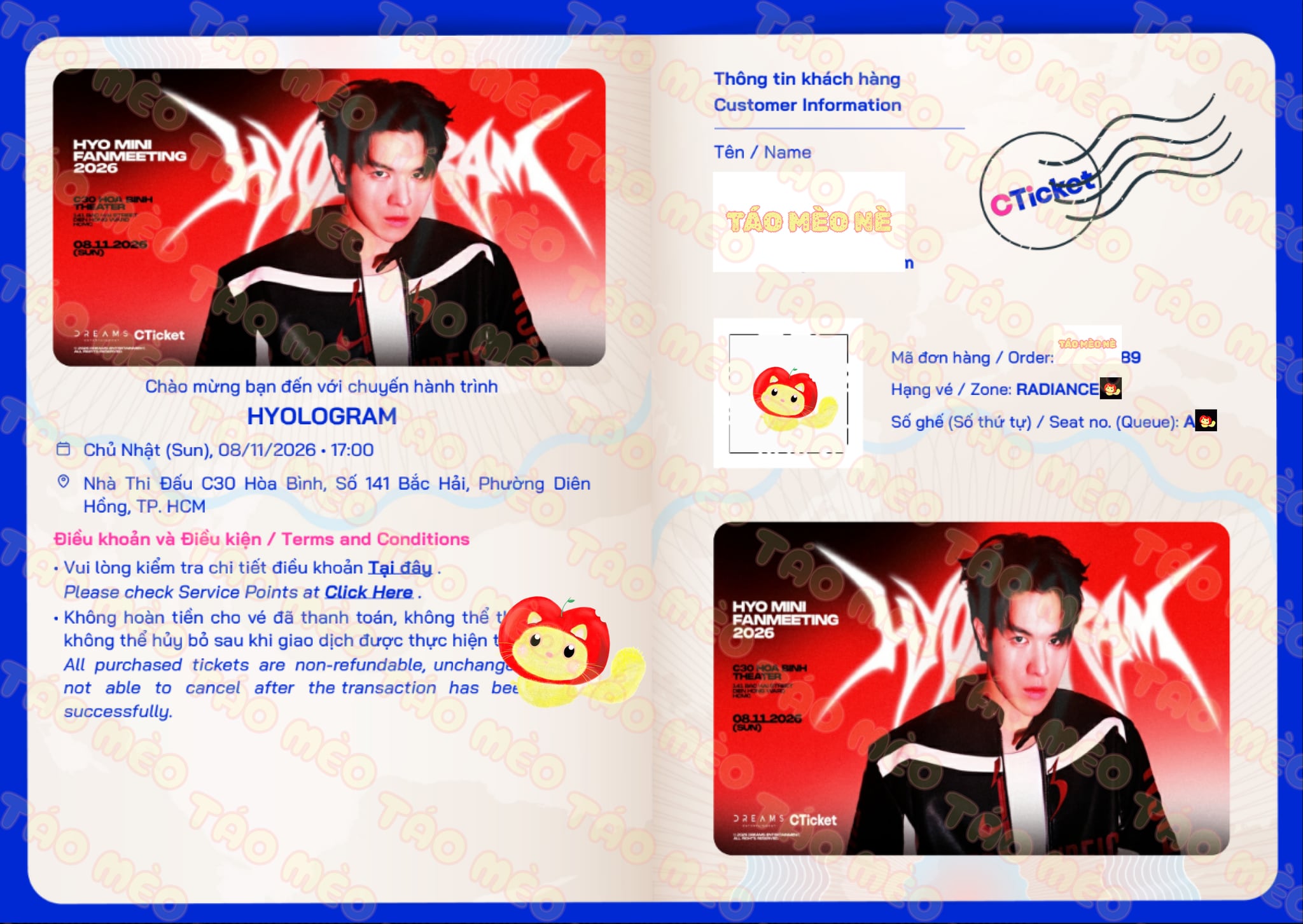Booking confirmation