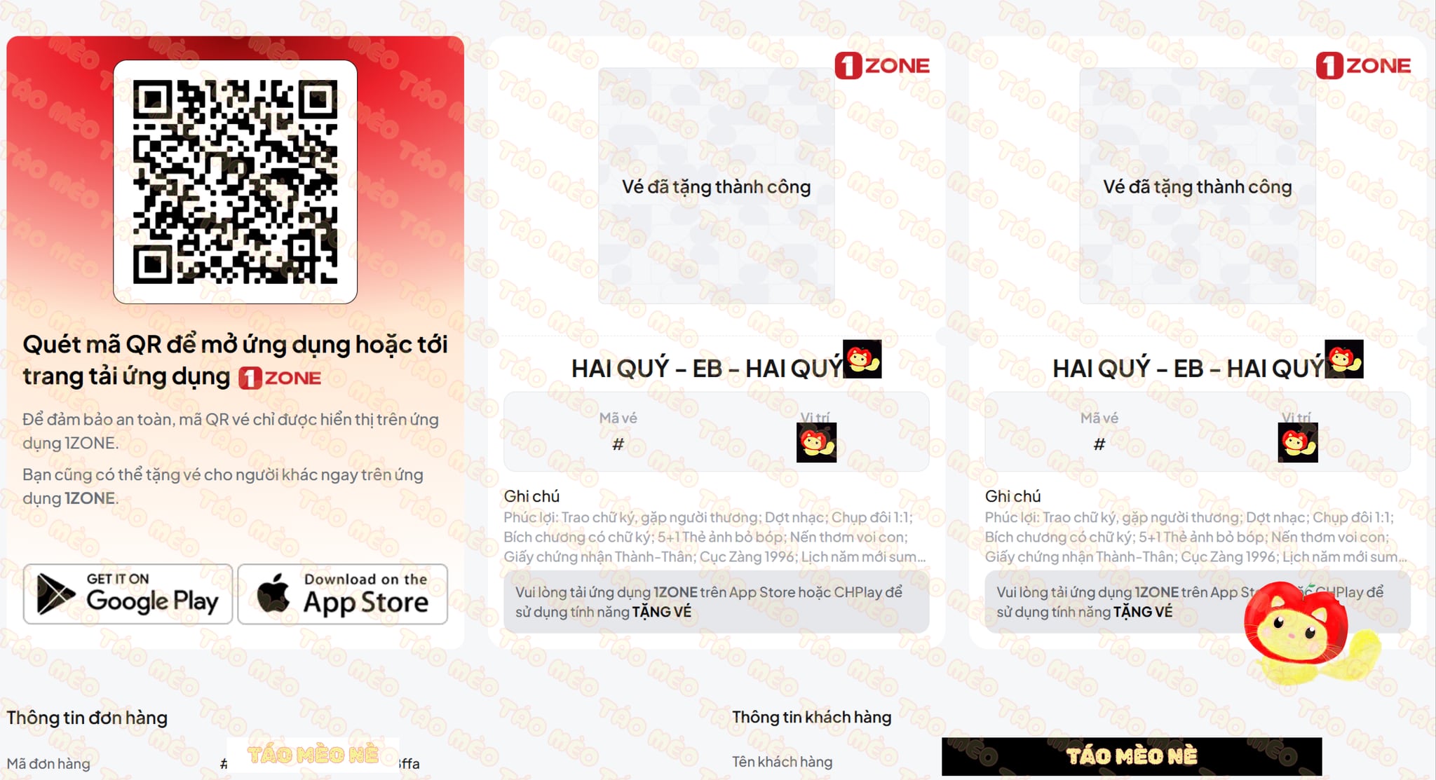 Booking confirmation: Vương Bình – Tiệc Thành Thân (Mâm 2), Vietnam